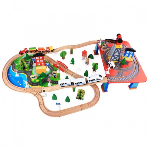 Wooden 88PCS Train Set