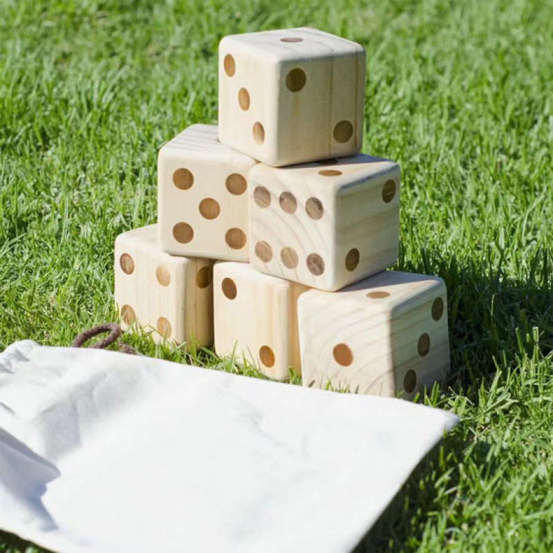 Wooden Giant Playing Dice Game Set