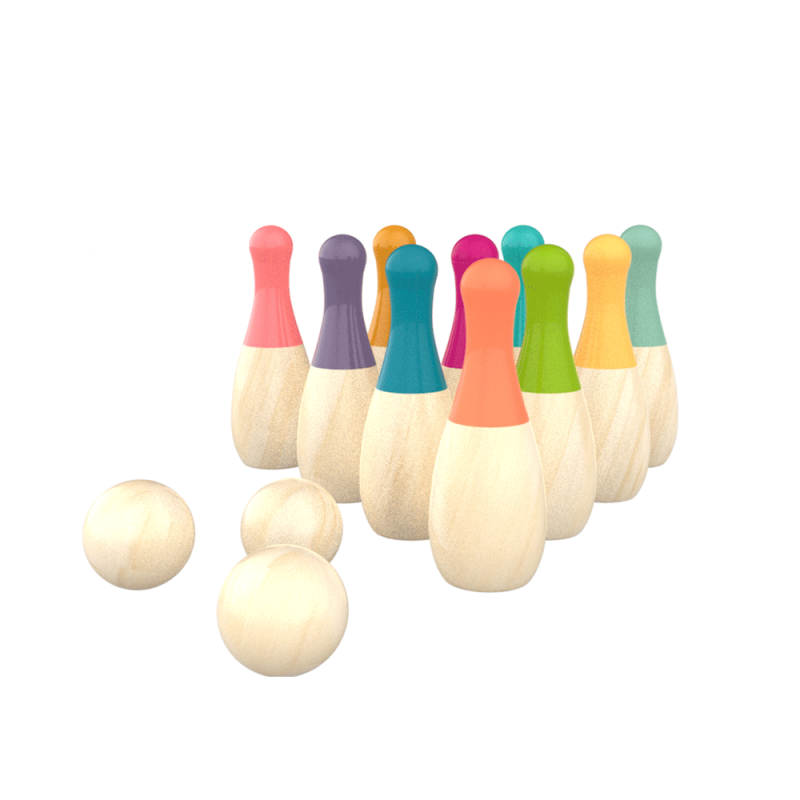 Small Wooden Skittles set of 10